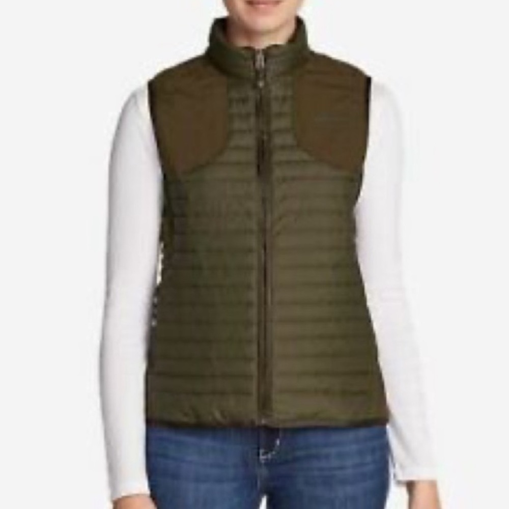 Eddie Bauer Women's Dark Green Quilted XL Vest‎